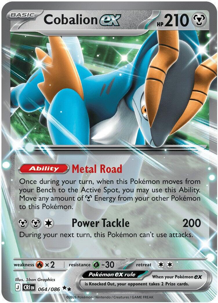 Chaos Rising Cobalion ex Pokémon card